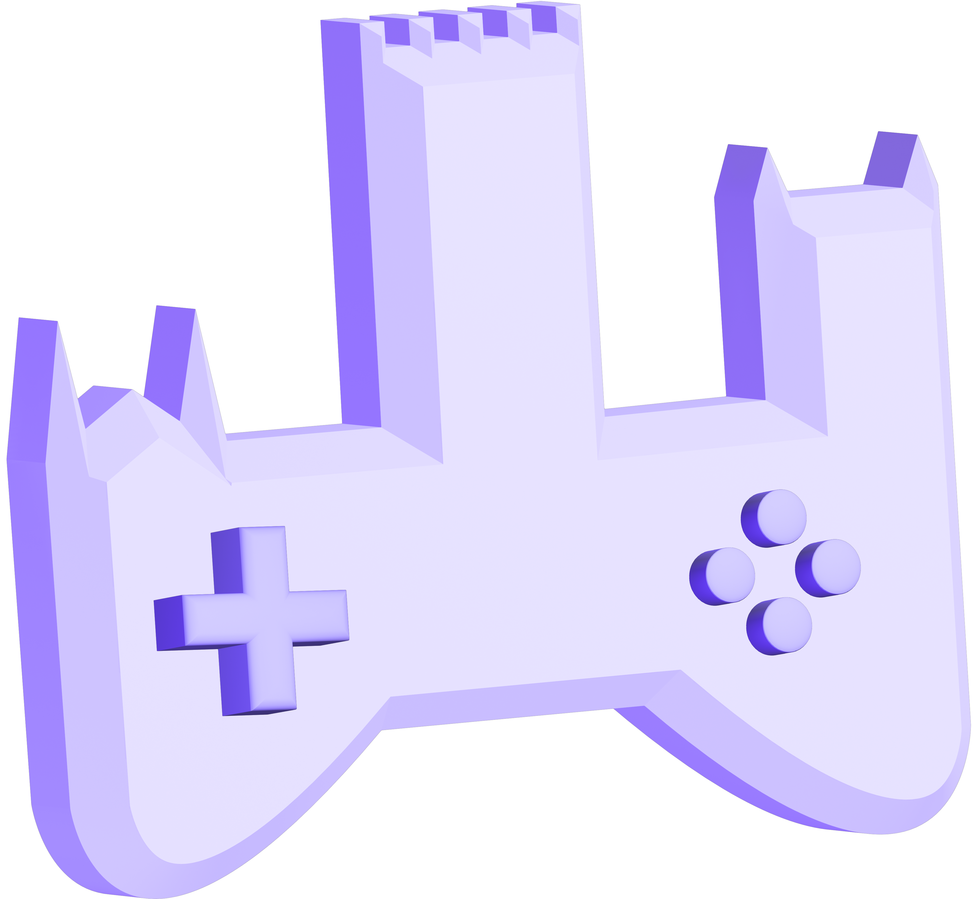 DurJam logo: a cathedral-shaped video game controller.